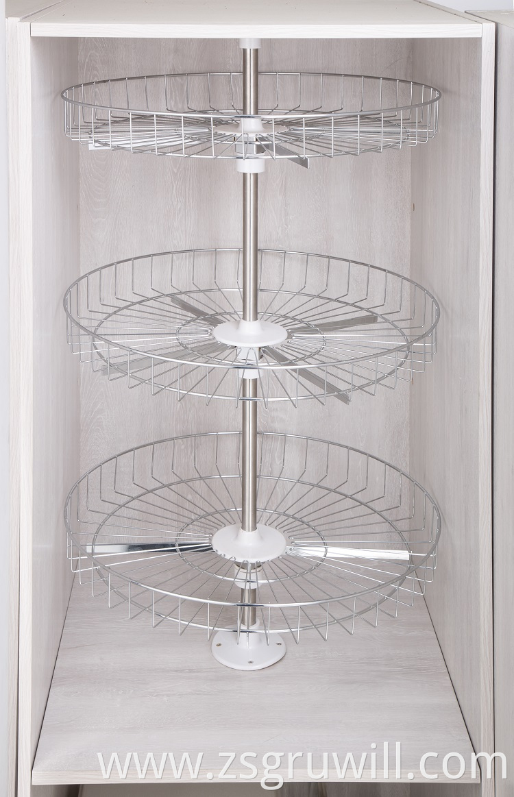 270 circle lazy susan kitchen cabinet storage wire revolving basket